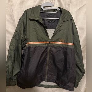 Vintage 90’s Nike Men's Green and Black Jacket